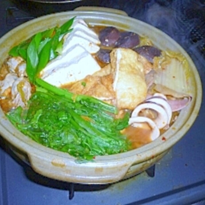 イカキムチ鍋